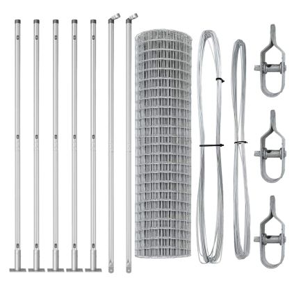 Ограда с пост Сребрист 0,8 x 10 m Стомана
