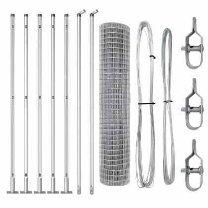 Ограда с пост Сребрист 1,5 x 10 m Стомана