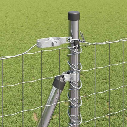 Ограда с пост Сребрист 1,5 x 10 m Стомана