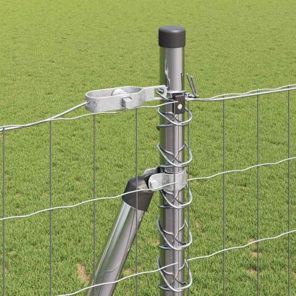 Ограда с пост Сребрист 1,5 x 10 m Стомана