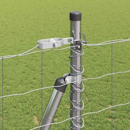 Ограда с пост Сребрист 1,5 x 10 m Стомана