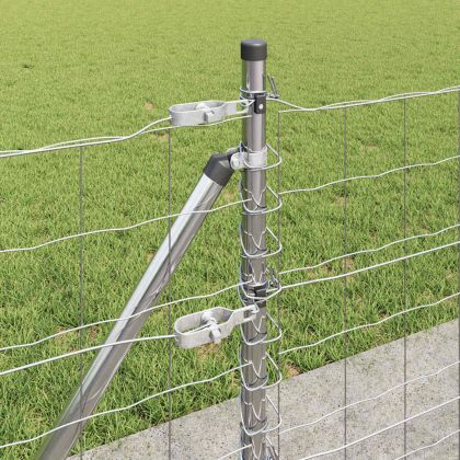 Ограда с пост Сребрист 0,4 x 25 м Стомана