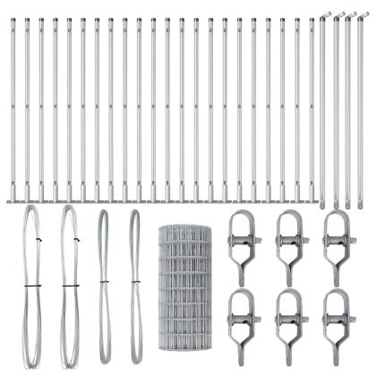 Ограда с пост Сребрист 0,4 x 50 м Стомана