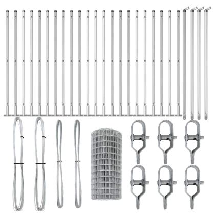 Ограда с пост Сребрист 0,6 x 50 м Стомана