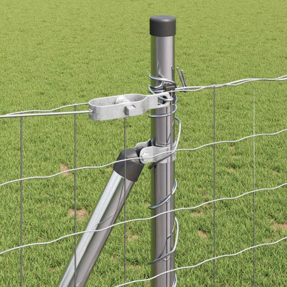 Ограда с пост Сребрист 1 x 10 m Стомана