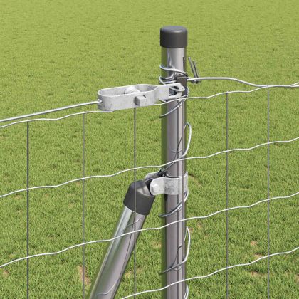 Ограда с пост Сребрист 1,5 x 10 m Стомана