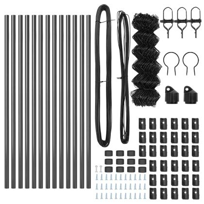 Стълб за ограда. Сив 25 x 0,6 м (месинговата мрежа 40 x 40 мм)