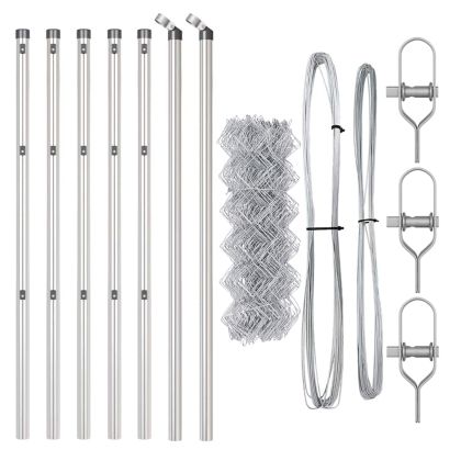Стълб за ограда. Сребрист 10 x 0,6 м (мрежа 40 x 40 мм) Стомана