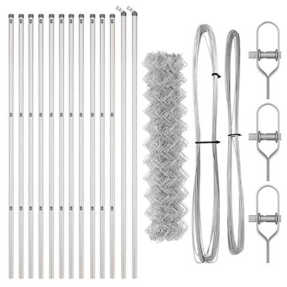 Стълб за ограда. Сребрист 25 x 1,2 м (мрежа 60 x 60 мм) Стомана