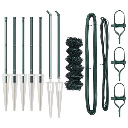 Стълб за ограда. Зелен 10 x 0,8 м (мрежа 60 x 60 мм)