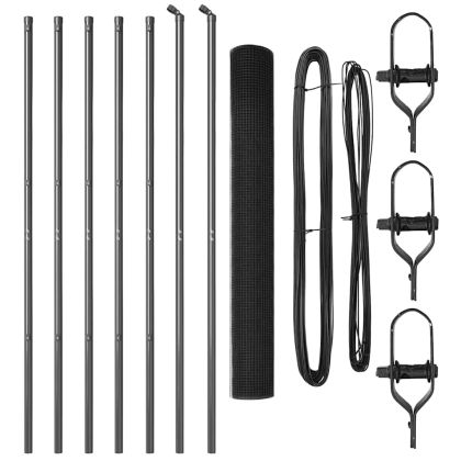 Стълб за ограда. Сив 10 x 1,2 м (16 x 16 мм мрежа)