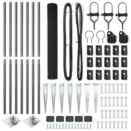 Стълб за ограда. Сив 10 x 1,2 м (19 x 19 мм мрежа)
