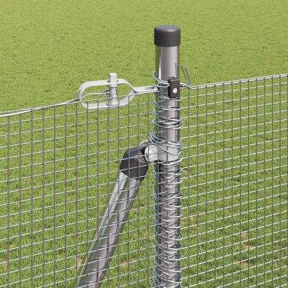 Стълб за ограда. Сребрист 25 x 1,5 м (12 x 12 mm мрежа) Стомана