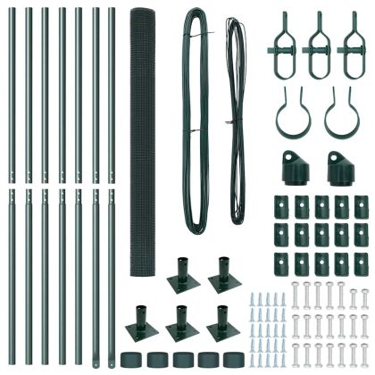 Стълб за ограда. Зелен 10 x 1,4 м (19 x 19 мм мрежа)