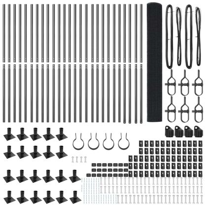 Стълб за ограда. Сив 50 x 1,2 м (12 x 12 мм мрежа)