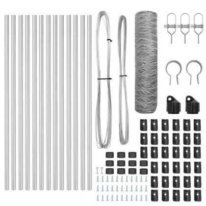 Стълб за ограда. Сребрист 25 x 0,6 м (36 мм мрежа) Стомана