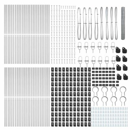 Стълб за ограда. Сребрист 100 x 1,2 м (36 мм мрежа) Стомана
