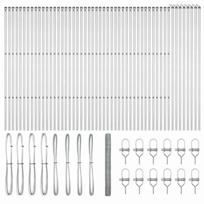 Стълб за ограда. Сребрист
