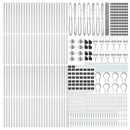 Стълб за ограда. Сребрист 100 x 1,4 м (50 мм мрежа) Стомана