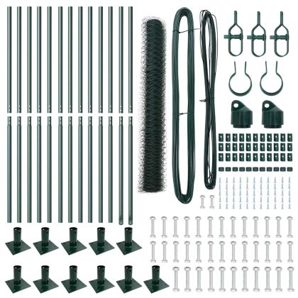 Стълб за ограда. Зелен 25 x 1 м (мрежа 36 мм) Стомана