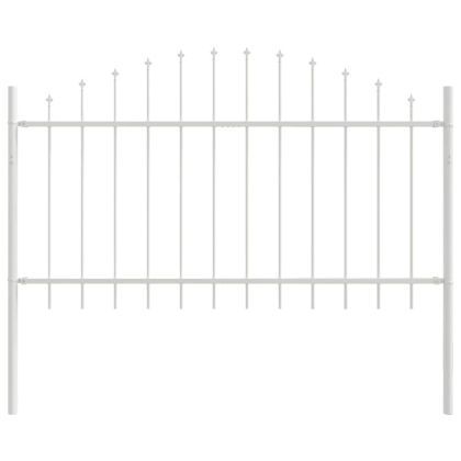 Градска ограда 5 pcs Бяло 170 x 140 см