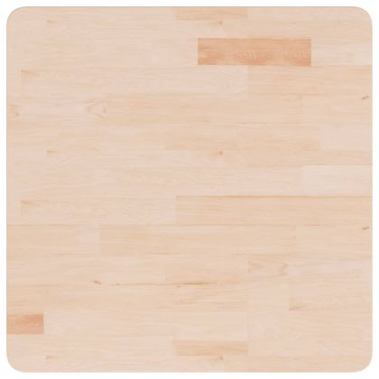 Квадратен плот за маса, 60x60x2,5 см, необработен дъб масив