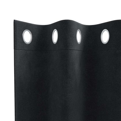 Затъмняващи завеси 2 pcs Черно 140 x 260 cm Кадифе