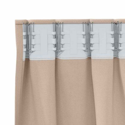 Завеси за затъмняване с пръстени 2 pcs Таупе 225 x 140 см