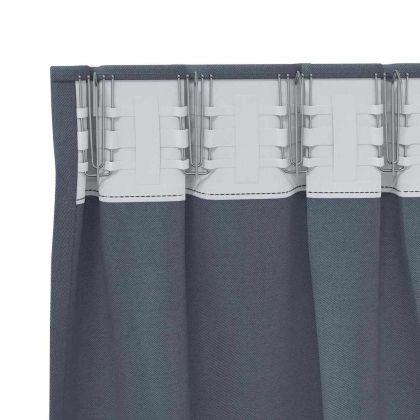 Завеси за затъмняване с пръстени 2 pcs Антрацит 260 x 140 см