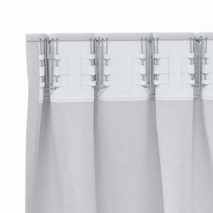 Завеси за затъмняване с пръстени 2 pcs Светло Сиво 245 x 140 см