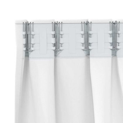 Завеси за затъмняване с пръстени 2 pcs Чисто бяло 245 x 140 см