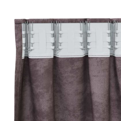 Кадифени завеси С завеси 2 pcs Кафяво 140 x 140 cm Кадифе