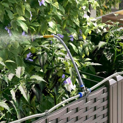 Градинска саксия 3 pcs Кафяво Стомана