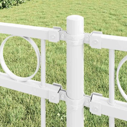 Елемент на оградата Бяло 170 x 200 см Стомана