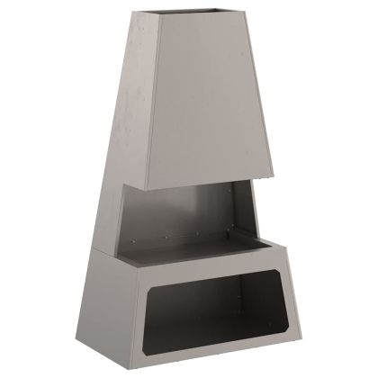 Огнище Кафяво 60 x 35 x 100 см Патинираща стомана