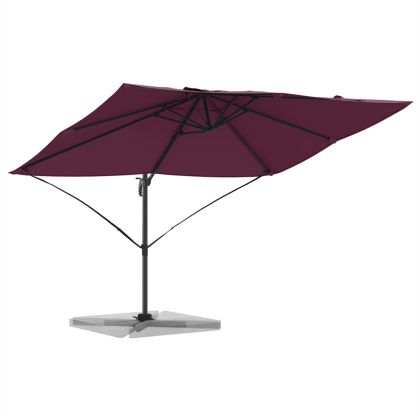Плажен чадър 351 x 250 x 260 см Полиестер и алуминий