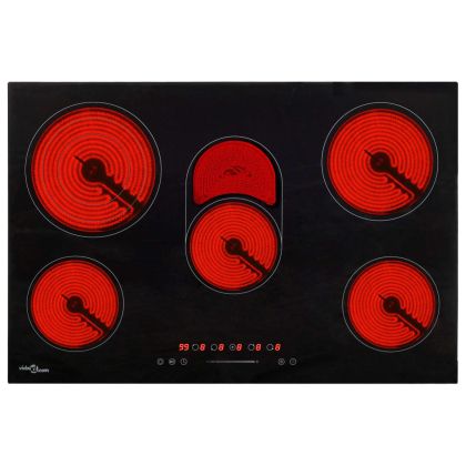 Керамичен плот с 5 котлона, сензорен контрол, 90 см, 8500 W