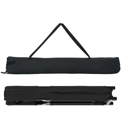 Сгъваемо къмпинг легло 2 pcs Черно 206 х 76 х 74 см
