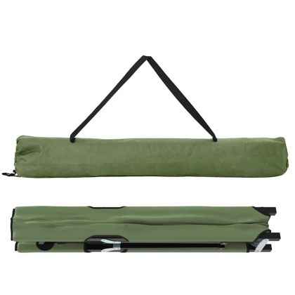 Сгъваемо къмпинг легло 2 pcs Зелен 206 х 76 х 74 см