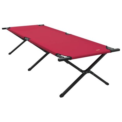 Сгъваемо къмпинг легло Червено 210 x 80 x 46 см