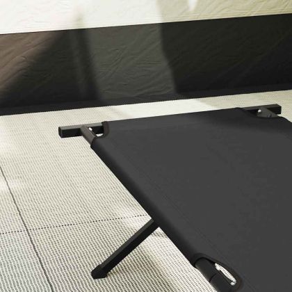 Сгъваемо къмпинг легло 2 pcs Черно 210 x 80 x 46 см