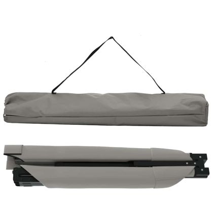 Сгъваемо къмпинг легло 2 pcs Сив 210 x 80 x 46 см