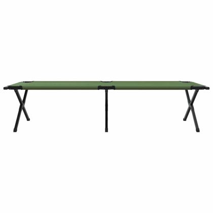Сгъваемо къмпинг легло 2 pcs Зелен 210 x 80 x 46 см