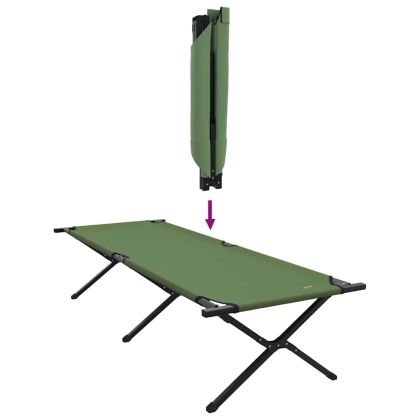 Сгъваемо къмпинг легло 2 pcs Зелен 210 x 80 x 46 см