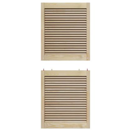 Врата за шкаф с врата 2 pcs Естествен 140,5 x 2,1 x 59,5 см
