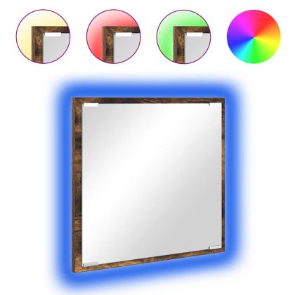 LED огледало за баня Димян дъб 40 x 37 x 8.5 см