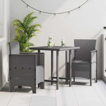 Градински стол 2 pcs Светлосиво 53 x 49 x 85 см Полипропилен