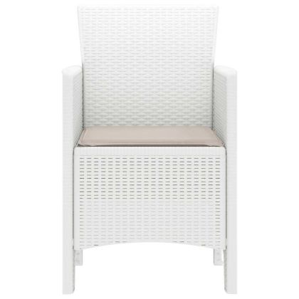 Градински стол 4 pcs Бяло 53 x 49 x 85 см Полипропилен