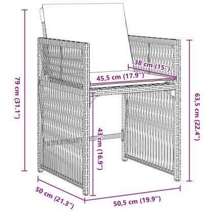 Комплект за хранене в градината 5 pcs Бежово полиратан