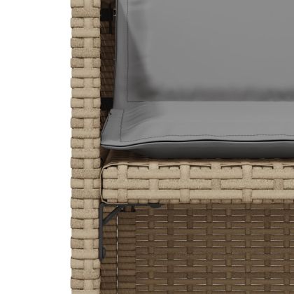 Бистро комплект с възглавници 3 части бежов микс полиратан